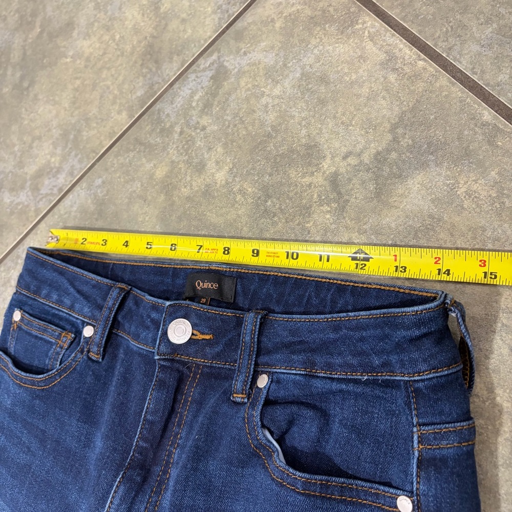Quince Women Wide-Leg Jeans in Dark Blue Sz 29 Casual Classic Preppy - Picture 7 of 12